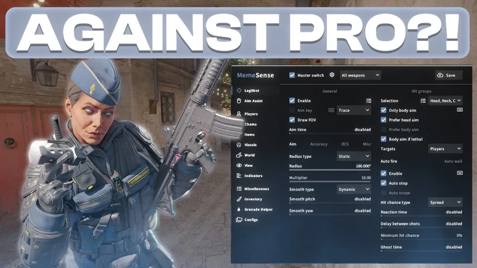 What do CS2 cheats look like when a pro player meets Memesense on Mirage?